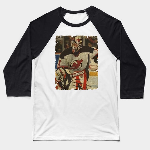 Jean Francois Damphousse, 2002 in New Jersey Devils (2.45 GAA) Baseball T-Shirt by Momogi Project